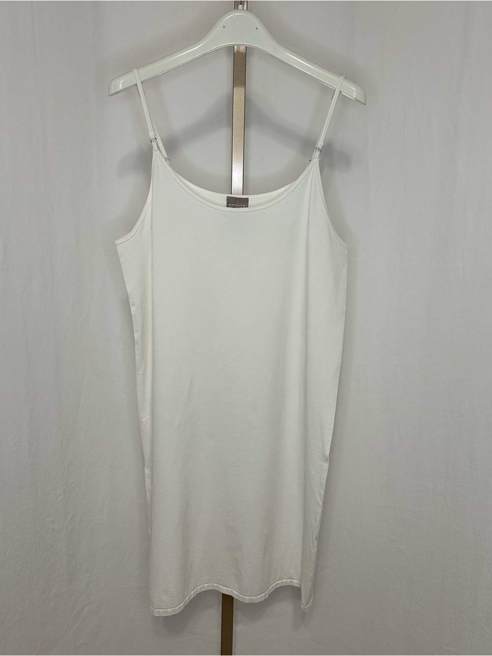 Chico's White Slip Chemise with Adjustable Straps